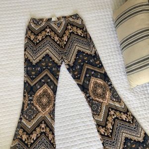 LA Hearts Velvet Bell Bottom Pants